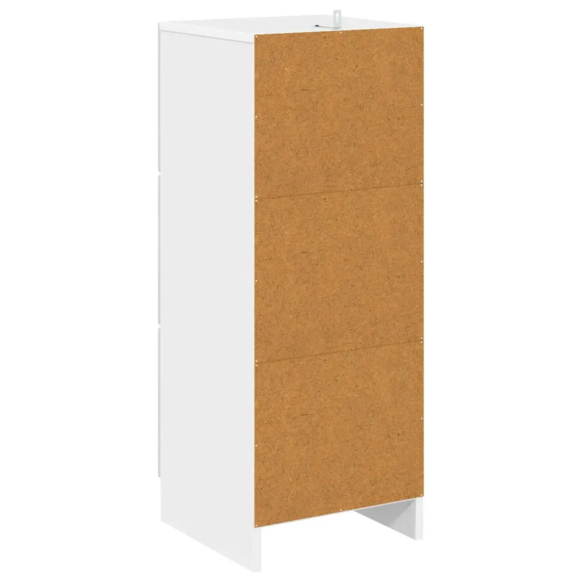 Drawer Cabinet White Modern Ergonomic Bow Pull Handles Storage Unit