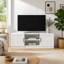 Concise and Modern White TV Cabinet for Your Home