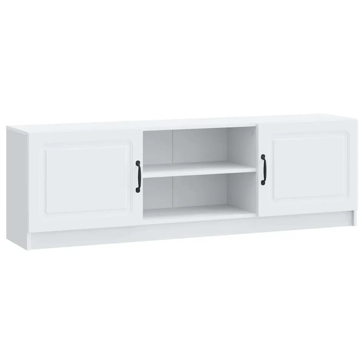 TV Cabinet White 150 x 31 x 47 cm Engineered Wood Retractable Board Shelves
