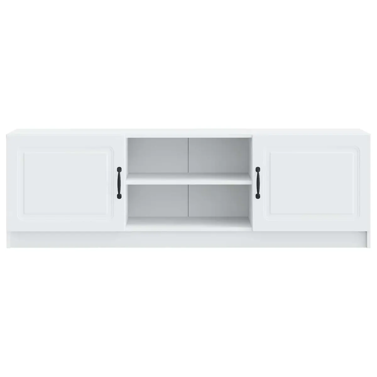 TV Cabinet White 150 x 31 x 47 cm Engineered Wood Retractable Board Shelves