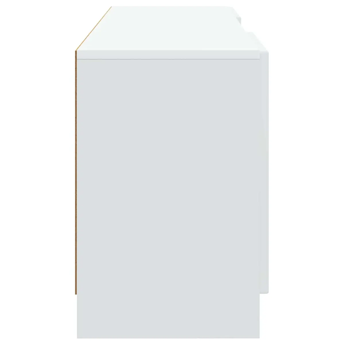 TV Cabinet White 150 x 31 x 47 cm Engineered Wood Retractable Board Shelves