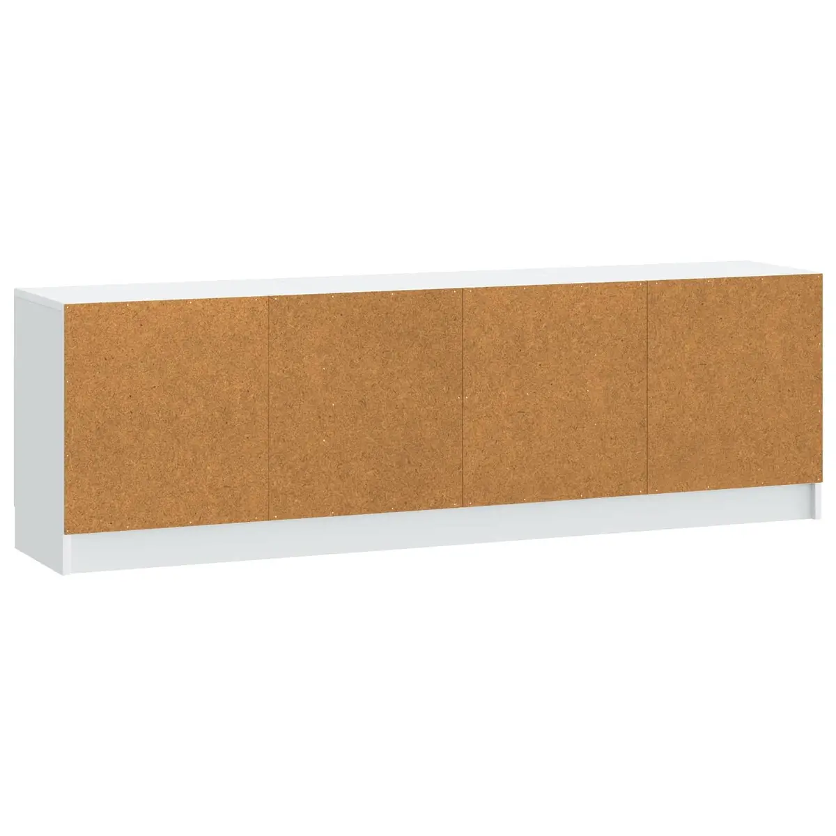 TV Cabinet White 150 x 31 x 47 cm Engineered Wood Retractable Board Shelves