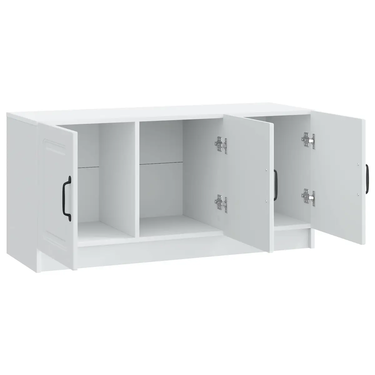TV Cabinet White 99x34.5x47cm Modern Living Room Storage Unit