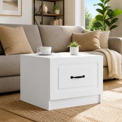 White Coffee Table: Modern Style with Storage Drawer