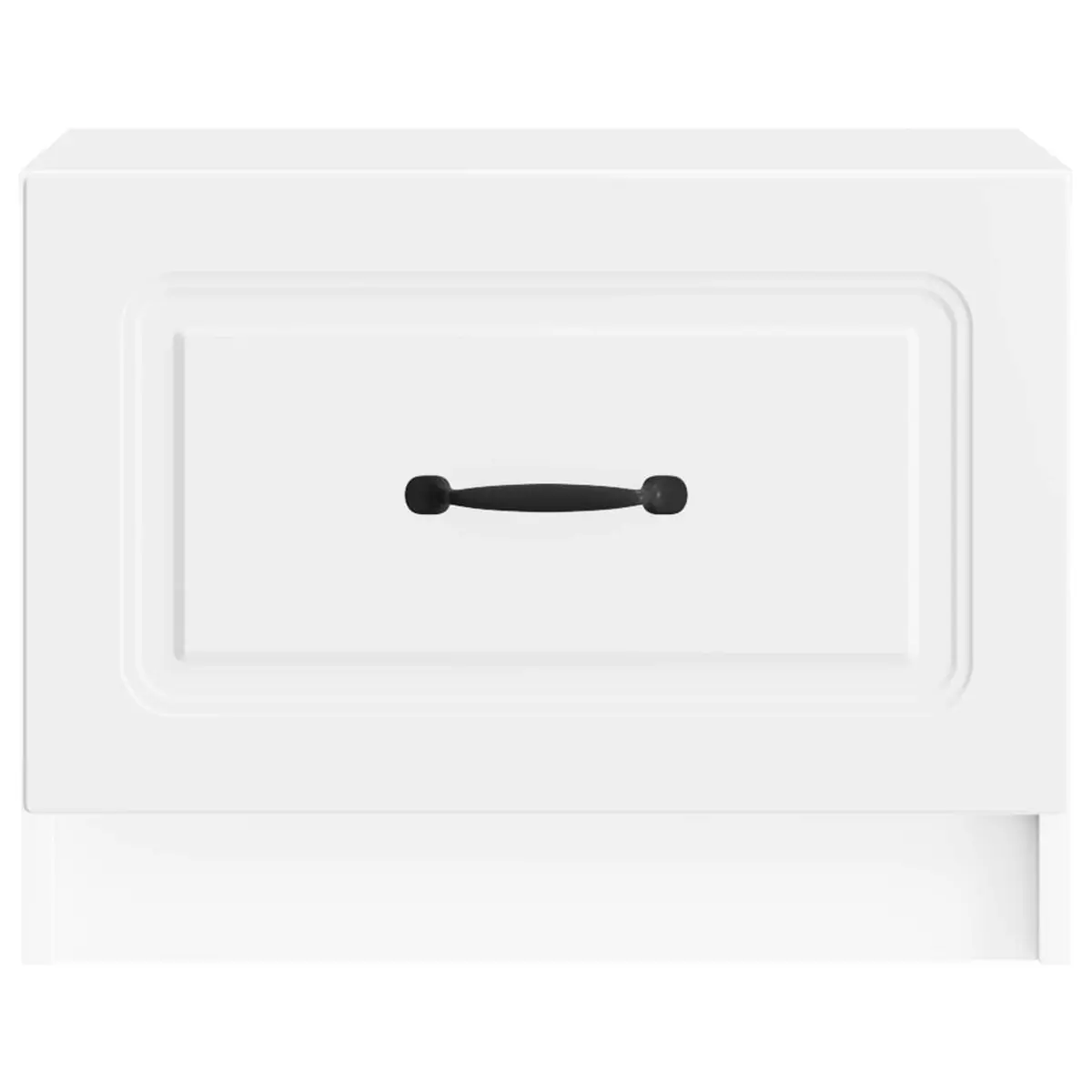 Coffee Table White 49x50x37cm Storage Drawer Modern Accent Living Room Furniture