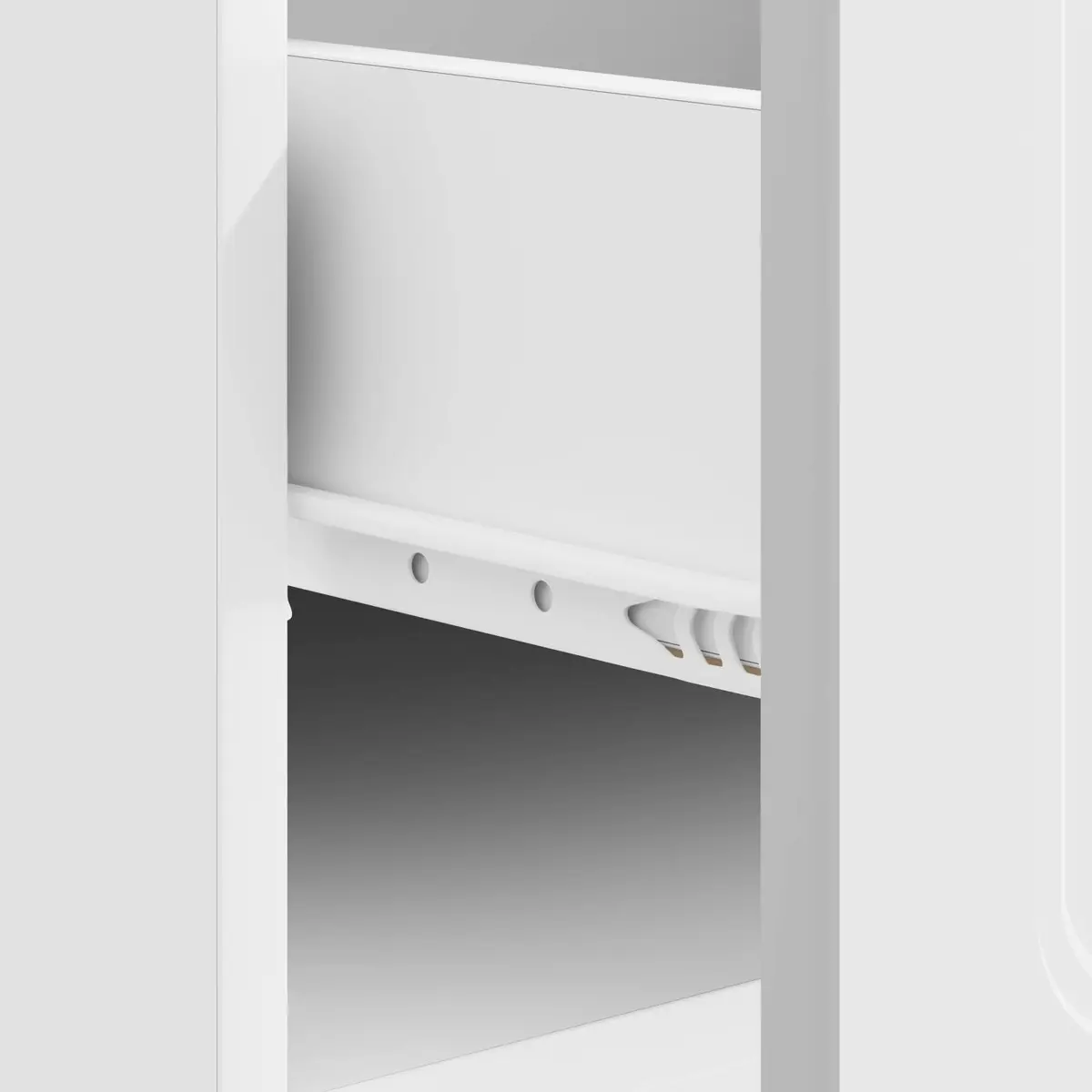 Coffee Table White 49x50x37cm Storage Drawer Modern Accent Living Room Furniture