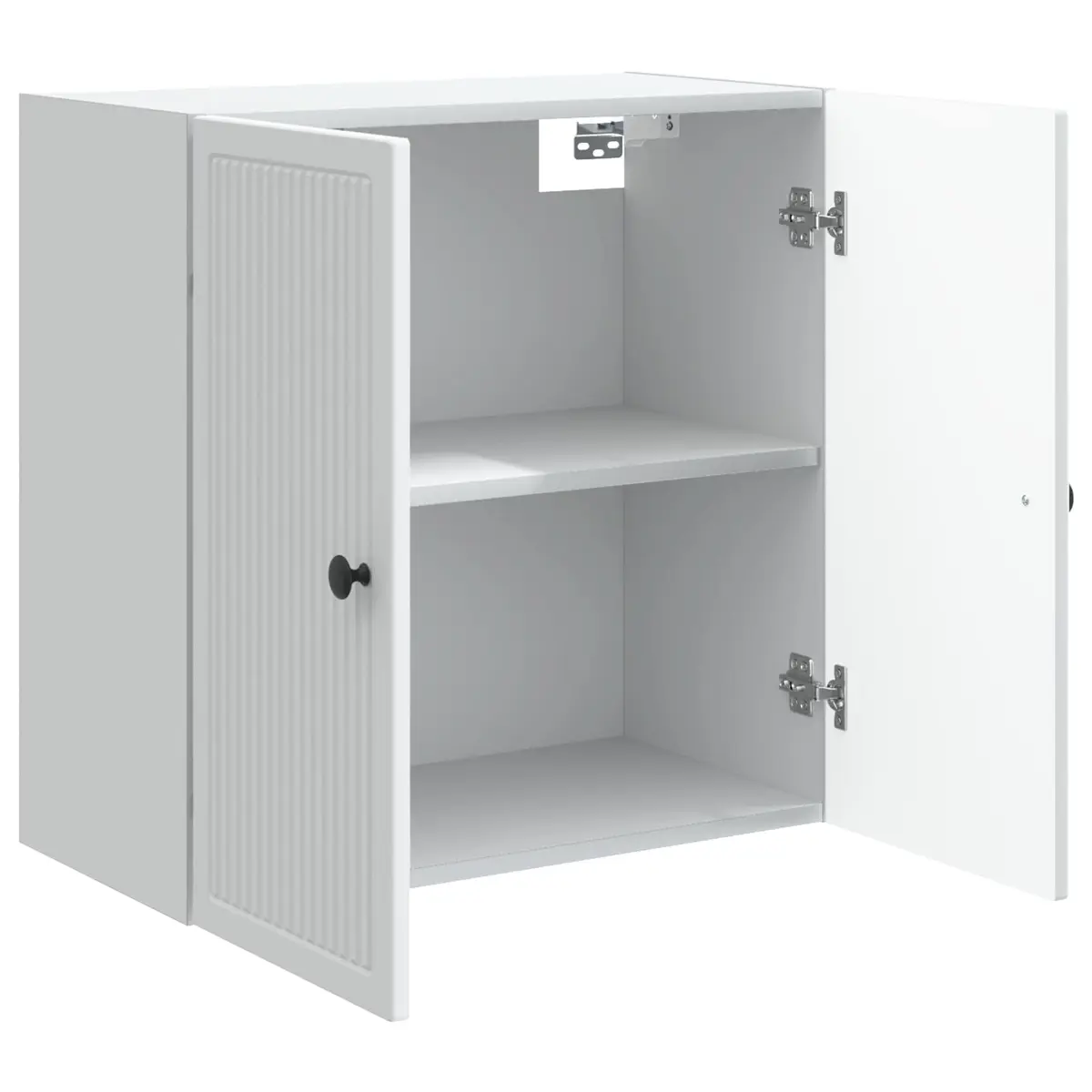Wall-Mounted Storage Cabinet White Engineered Wood Living Room Bedroom Organizer