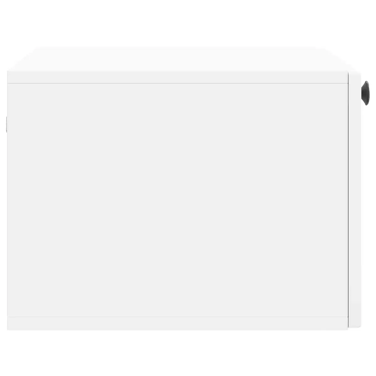 Wall-Mounted TV Cabinet White Storage Unit Living Room Modern Design 59.5cm