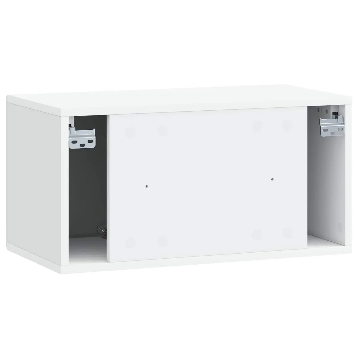 Wall-Mounted TV Cabinet White Modern Living Room Storage Unit 59.5 x 31 x 30 cm