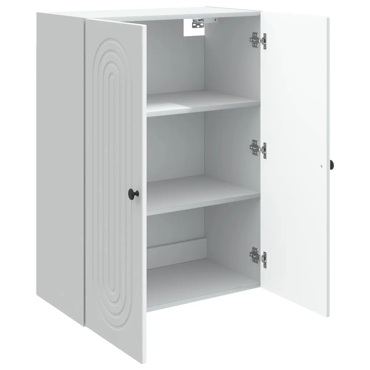 Wall-Mounted Storage Cabinet White 66x34.5x90cm Engineered Wood Hinged Door