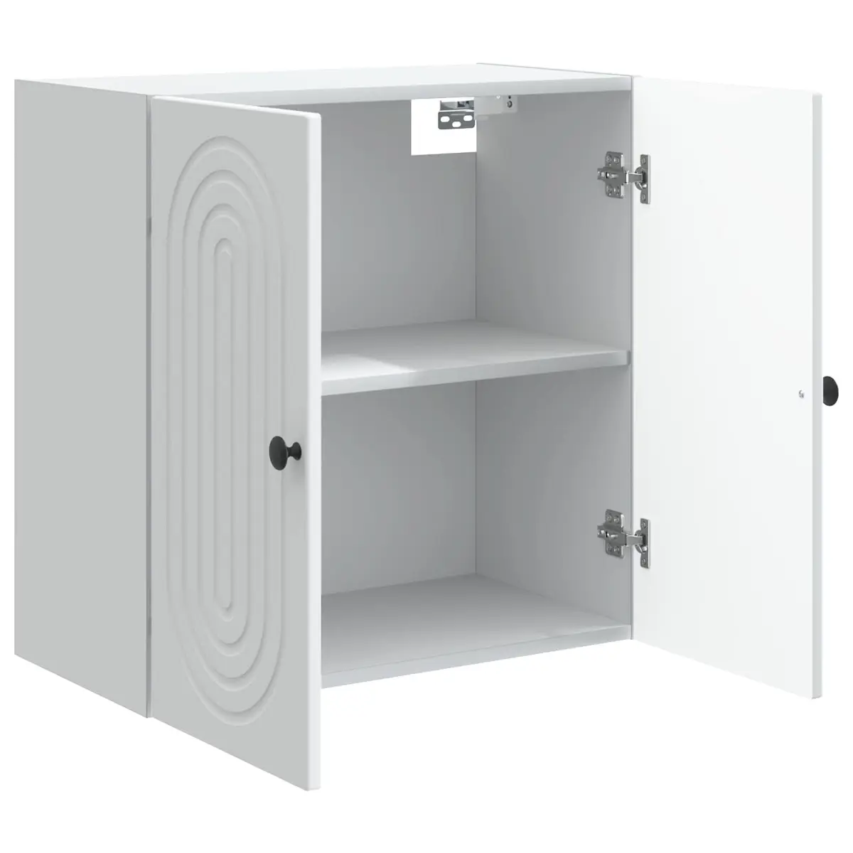 Wall-Mounted Storage Cabinet White 59 x 31 x 60 cm Vintage Aesthetic