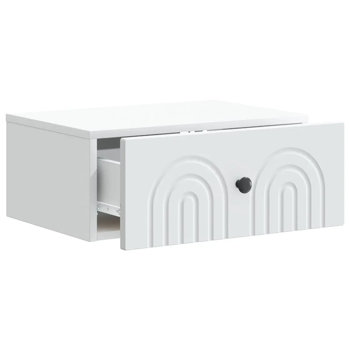 Wall-Mounted Bedside Cabinet White Storage Organizer Bedroom Living Room