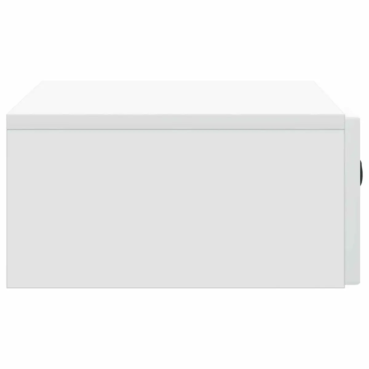 White Wall-Mounted Side Table Storage Cabinet Bedside Stand Engineered Wood 59cm