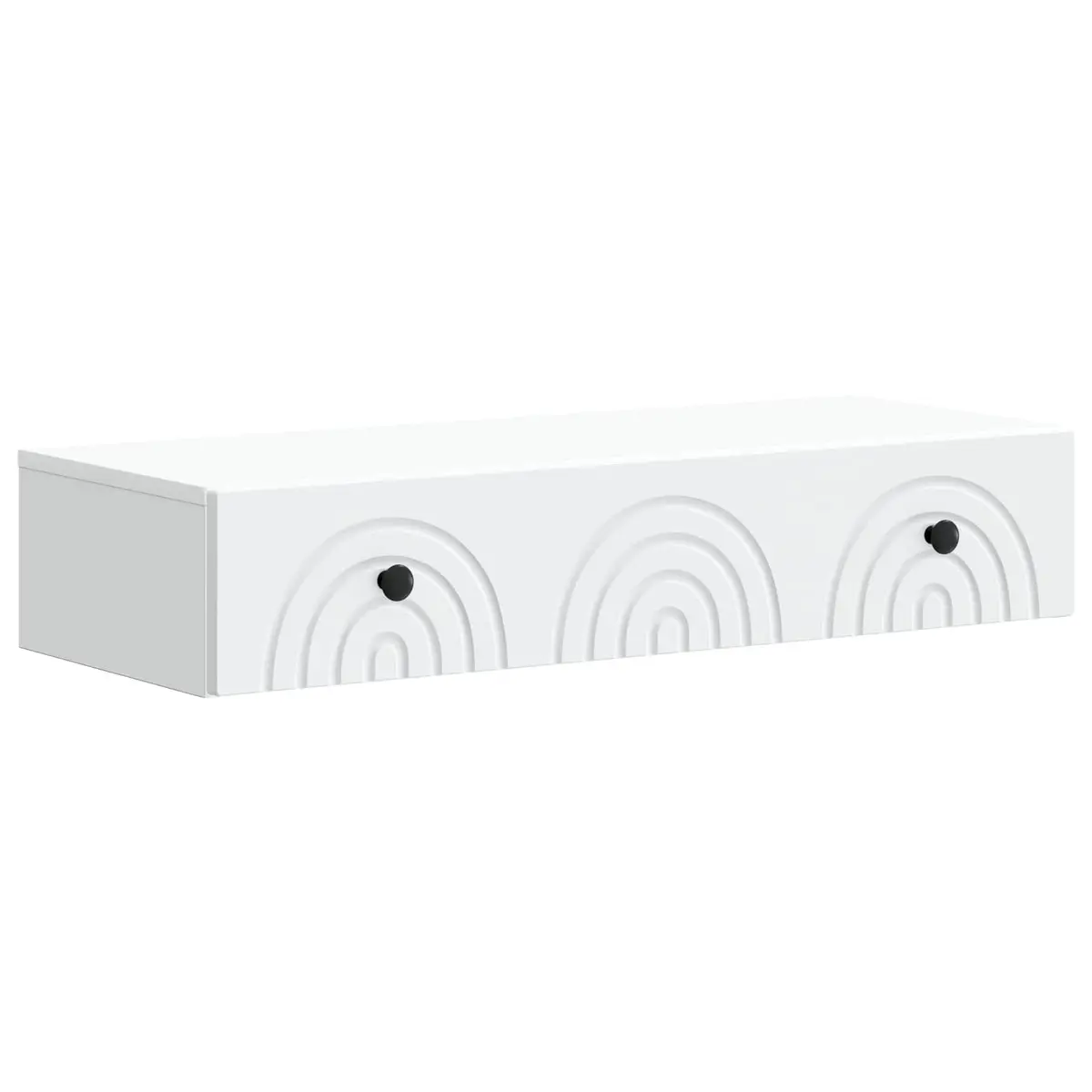 Wall-Mounted Side Table White Storage Cabinet Bedroom Living Room Display Unit