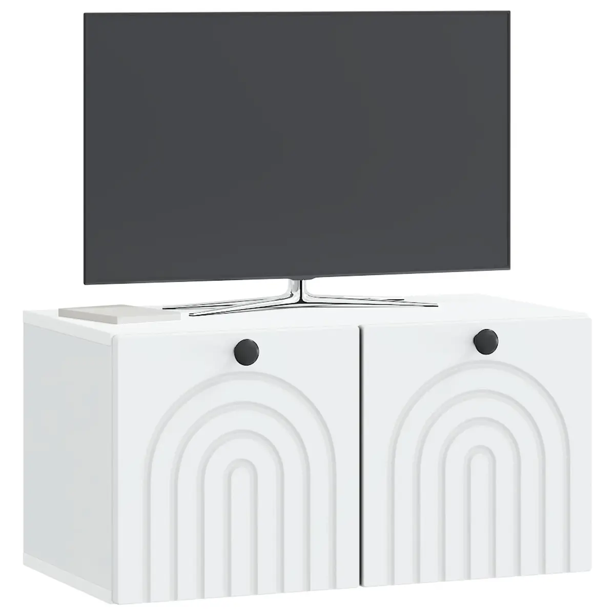 Wall-Mounted TV Cabinet White 59.5 x 31 x 30 cm Engineered Wood Media Storage
