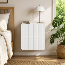 Compact Wall-Mounted Nightstand with Easy Access Drawer