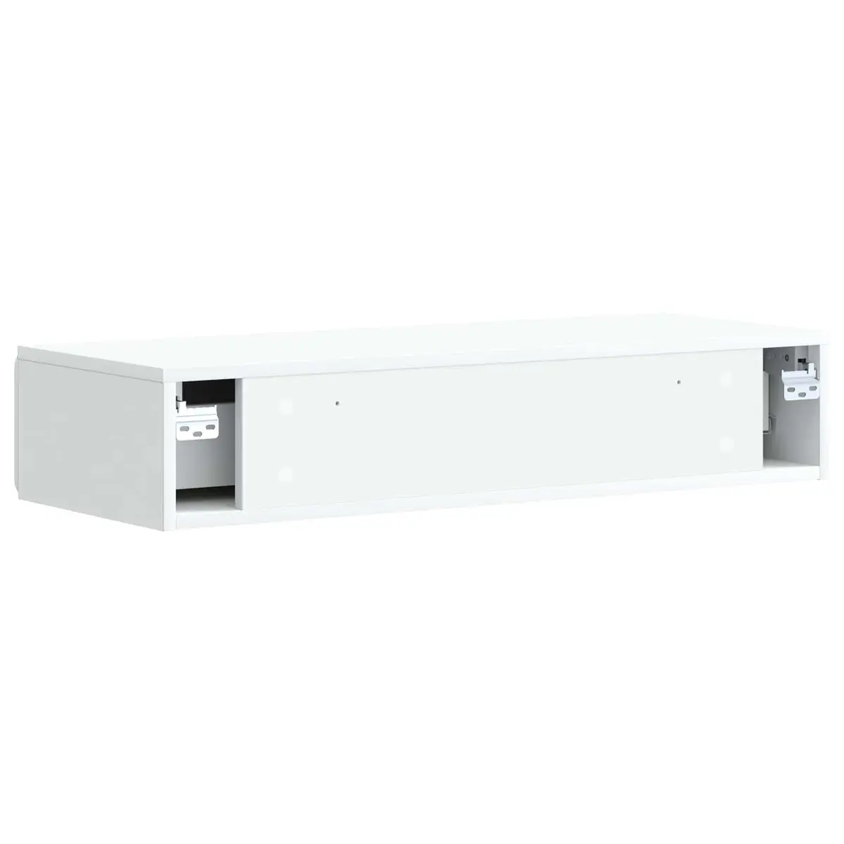 Wall-Mounted Side Table Storage Cabinet White Floating Shelf Living Room