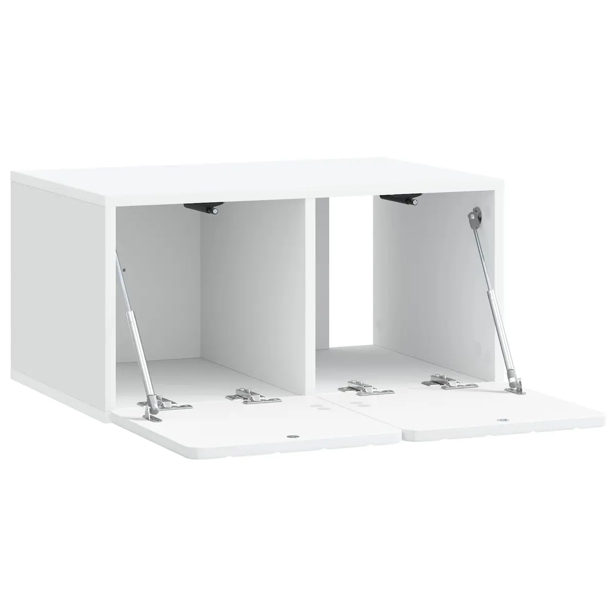 Wall-Mounted TV Cabinet 59.5 x 41 x 30 cm Modern Storage Unit White