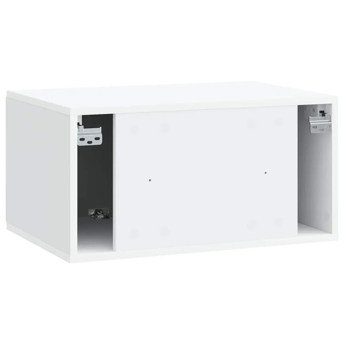Wall-Mounted TV Cabinet 59.5 x 41 x 30 cm Modern Storage Unit White