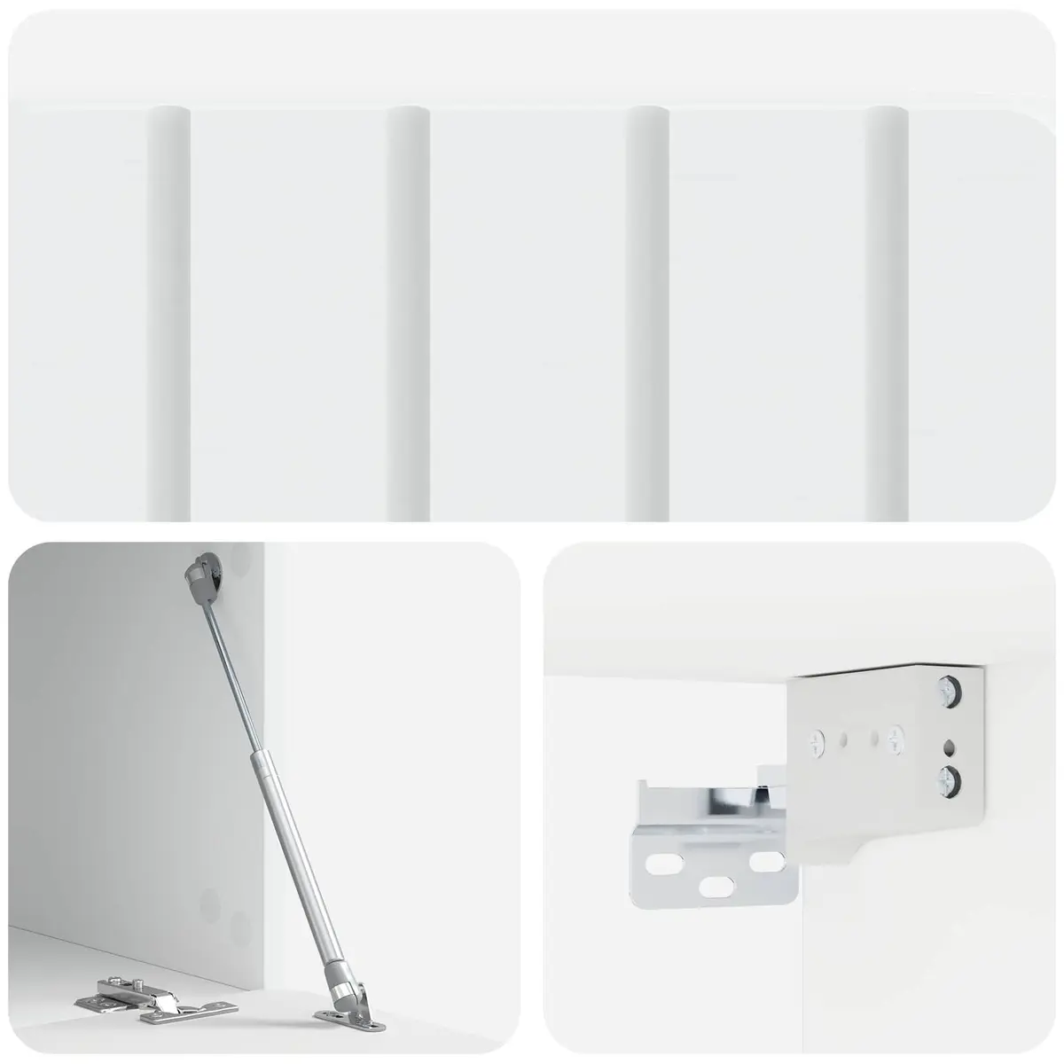 Wall-Mounted TV Cabinet 59.5 x 41 x 30 cm Modern Storage Unit White