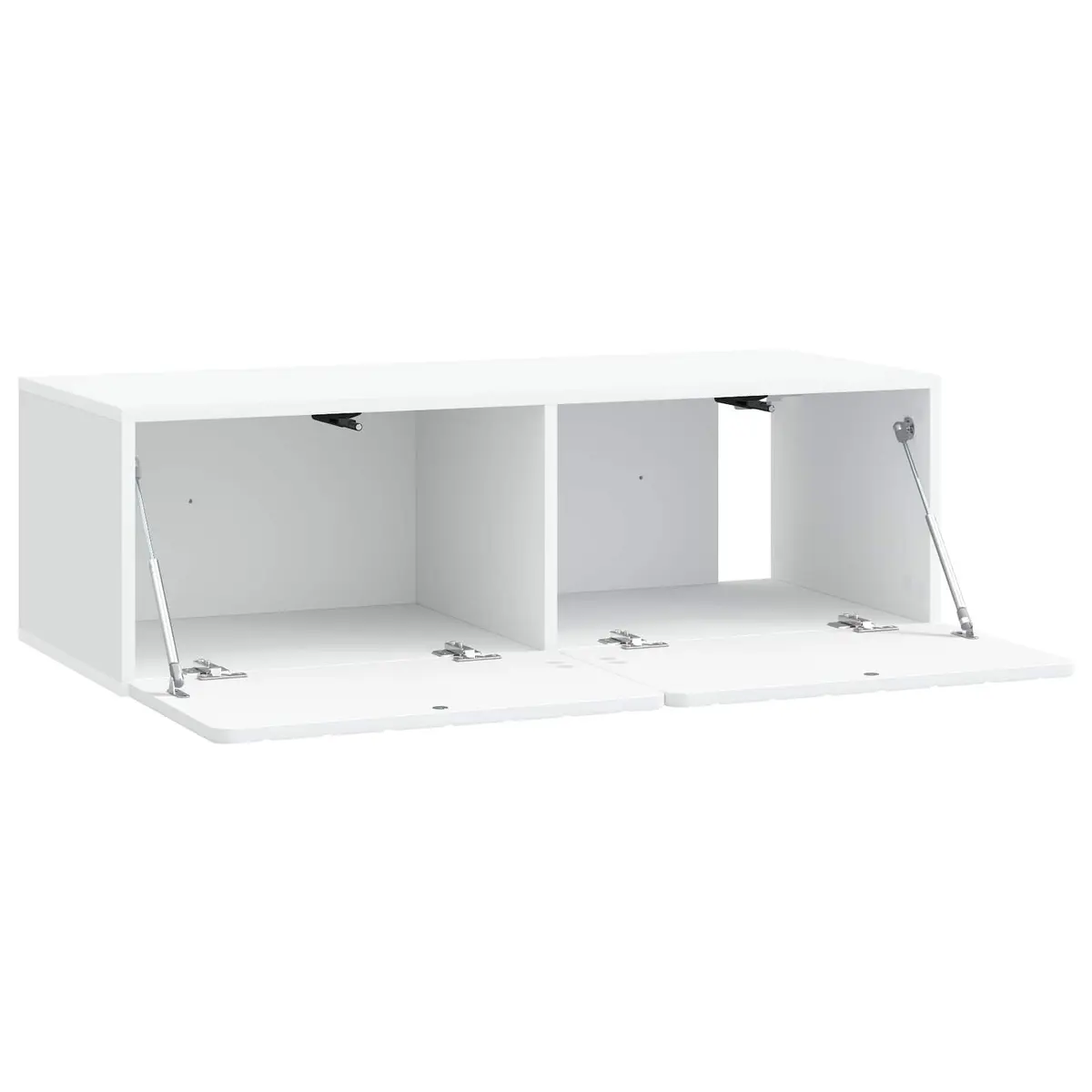 Wall-Mounted TV Cabinet White 98x41x30cm Modern Storage Unit for Living Room