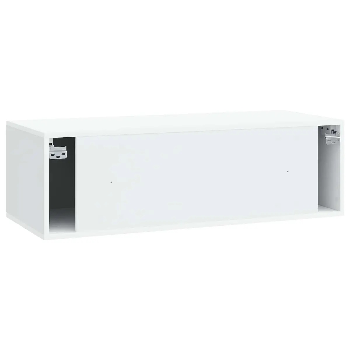 Wall-Mounted TV Cabinet White 98x41x30cm Modern Storage Unit for Living Room