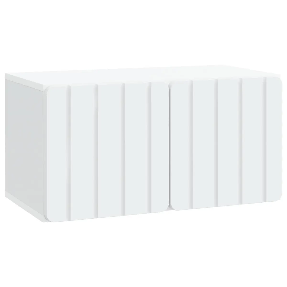 White Wall-Mounted TV Cabinet