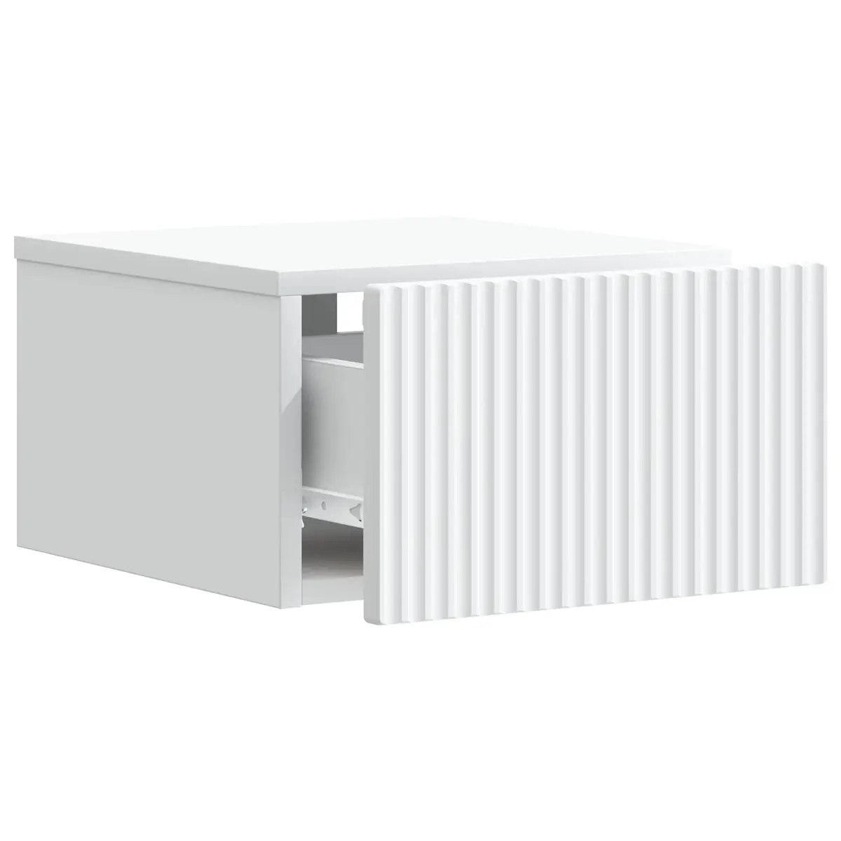 Wall-Mounted Bedside Cabinet Storage Drawer Bedroom Furniture White 33x34.5x20cm