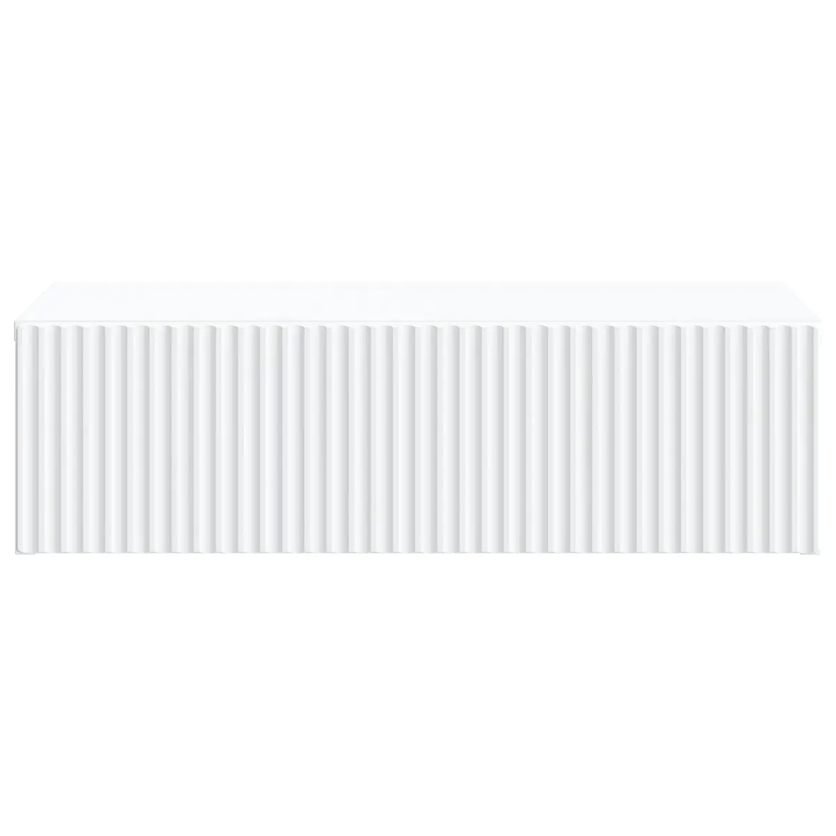 Wall-Mounted Side Table White Modern Storage 59x34.5x17cm Floating Shelf