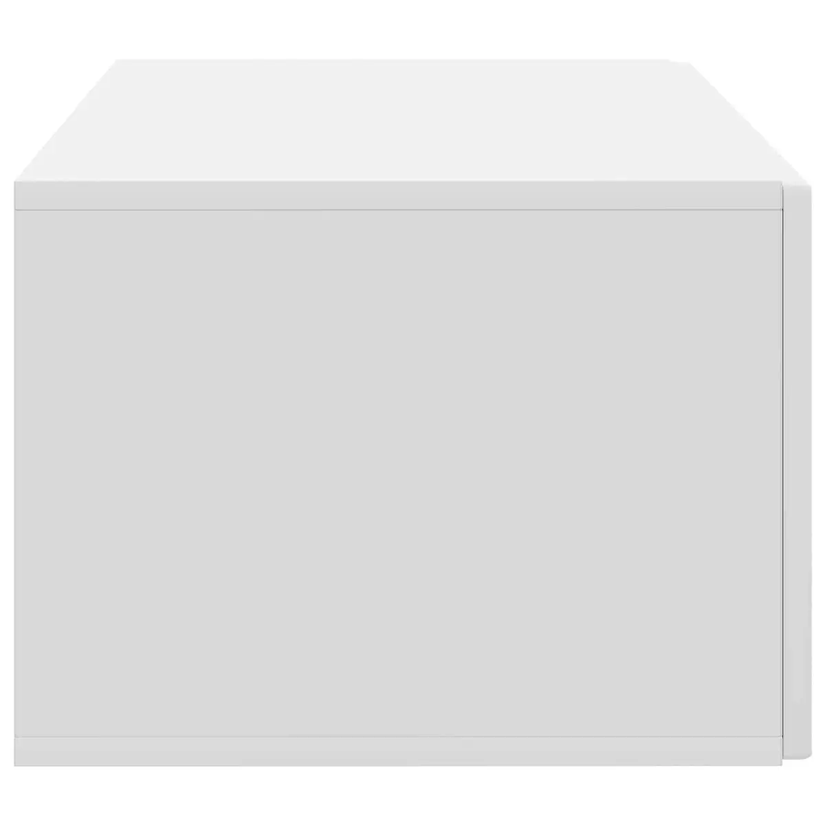 White Wall-Mounted TV Cabinet Storage Unit Modern Engineered Wood 59.5 x 41 x