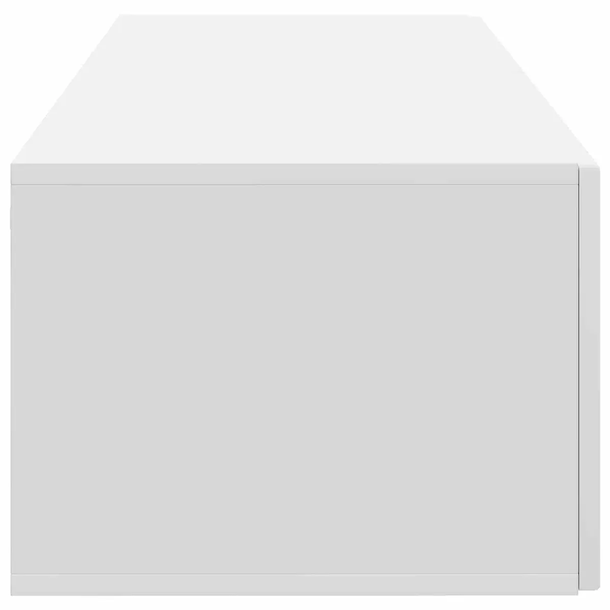 White Wall-Mounted TV Cabinet Modern Design Storage Unit 98x41x30cm Living Room