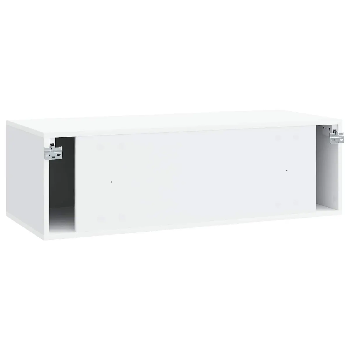 White Wall-Mounted TV Cabinet Modern Design Storage Unit 98x41x30cm Living Room