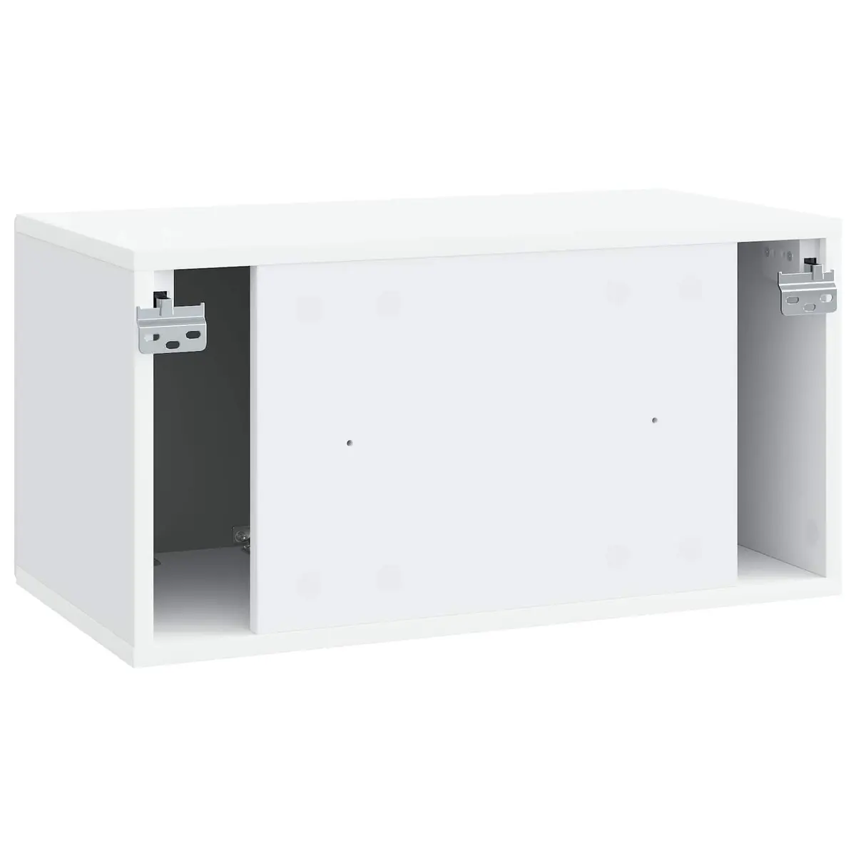 Wall-Mounted TV Cabinet White 59.5 x 31 x 30 cm Modern Storage Unit