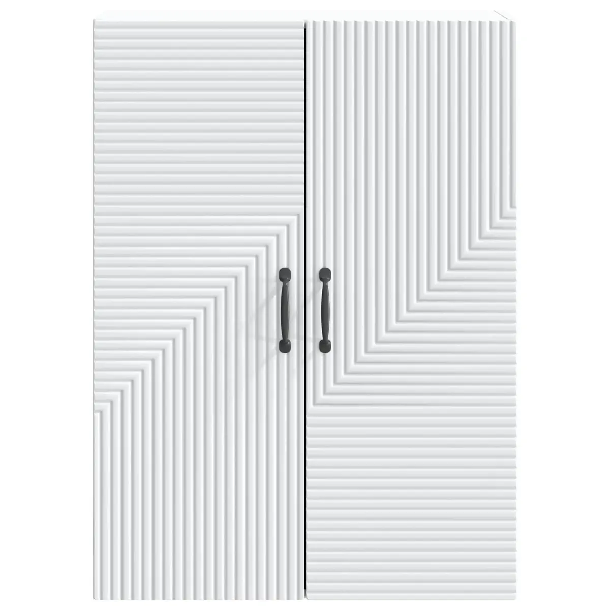 Wall-Mounted Storage Cabinet White Modern Shelving Unit Living Room Organizer