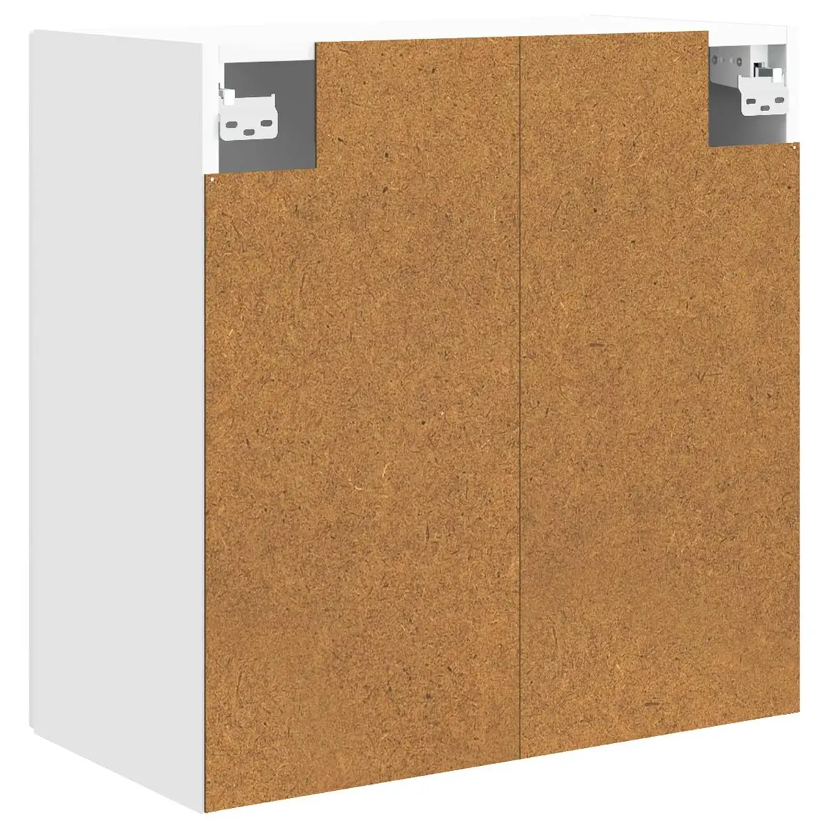 Wall-Mounted Storage Cabinet White Modern Shelving Unit Engineered Wood