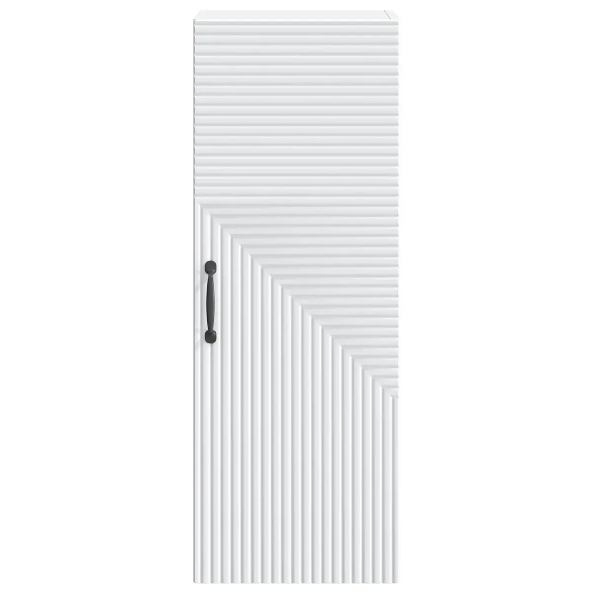 Wall-Mounted Storage Cabinet White Modern Engineered Wood Shelving Unit