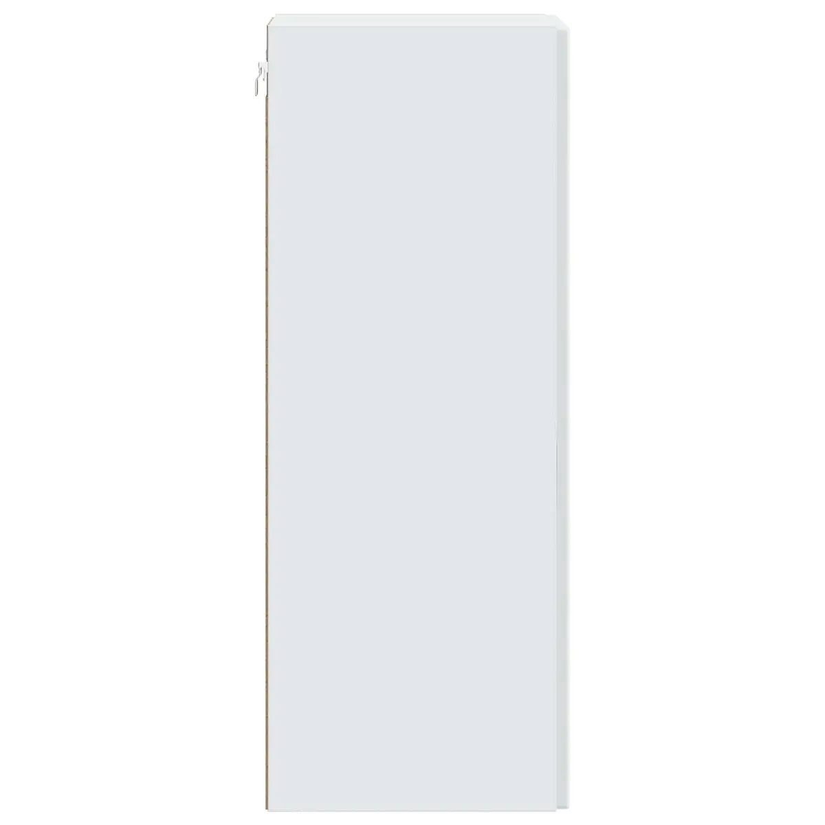 Wall-Mounted Storage Cabinet White Modern Engineered Wood Shelving Unit