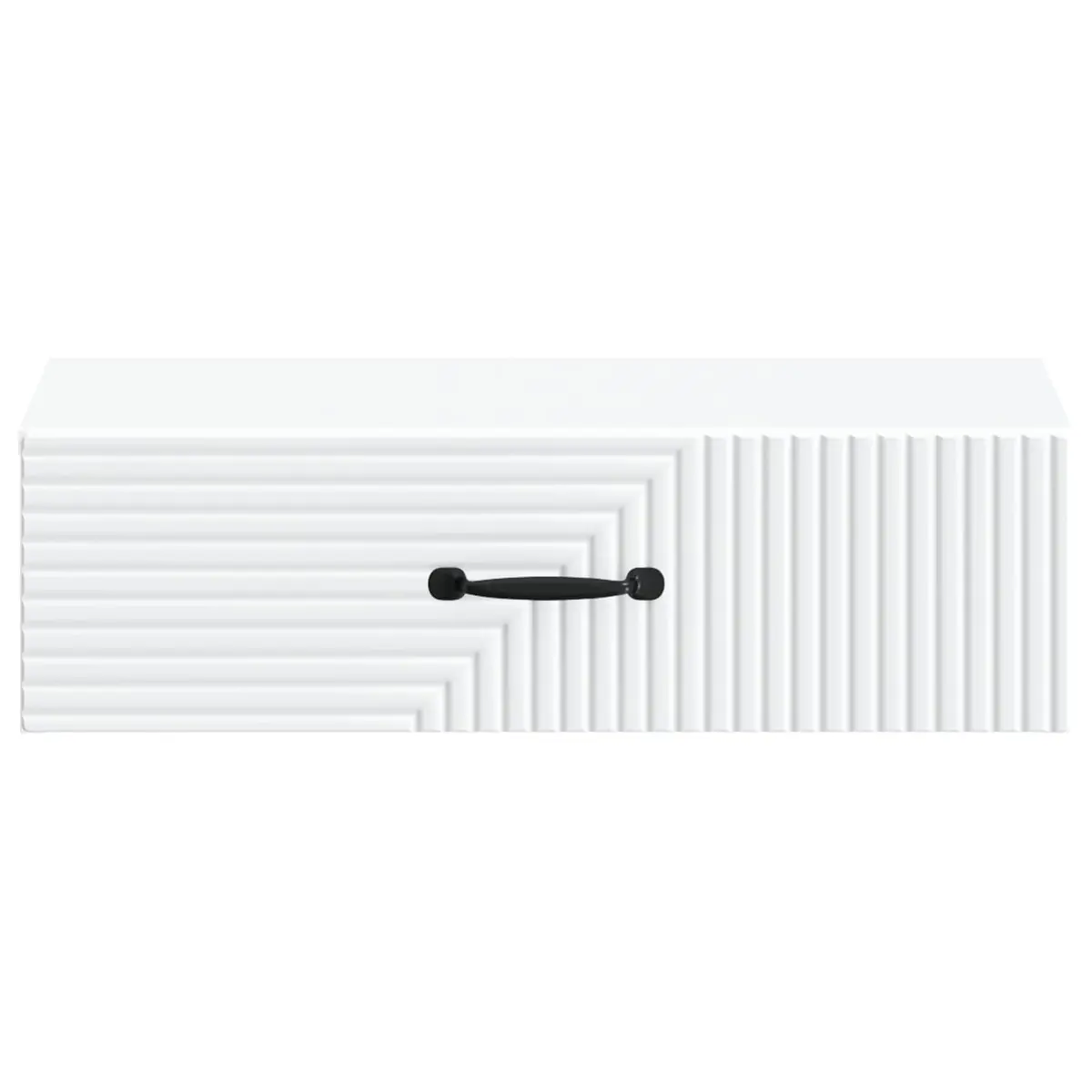 Wall-Mounted Side Table White Minimalist Rectangular Storage Drawer