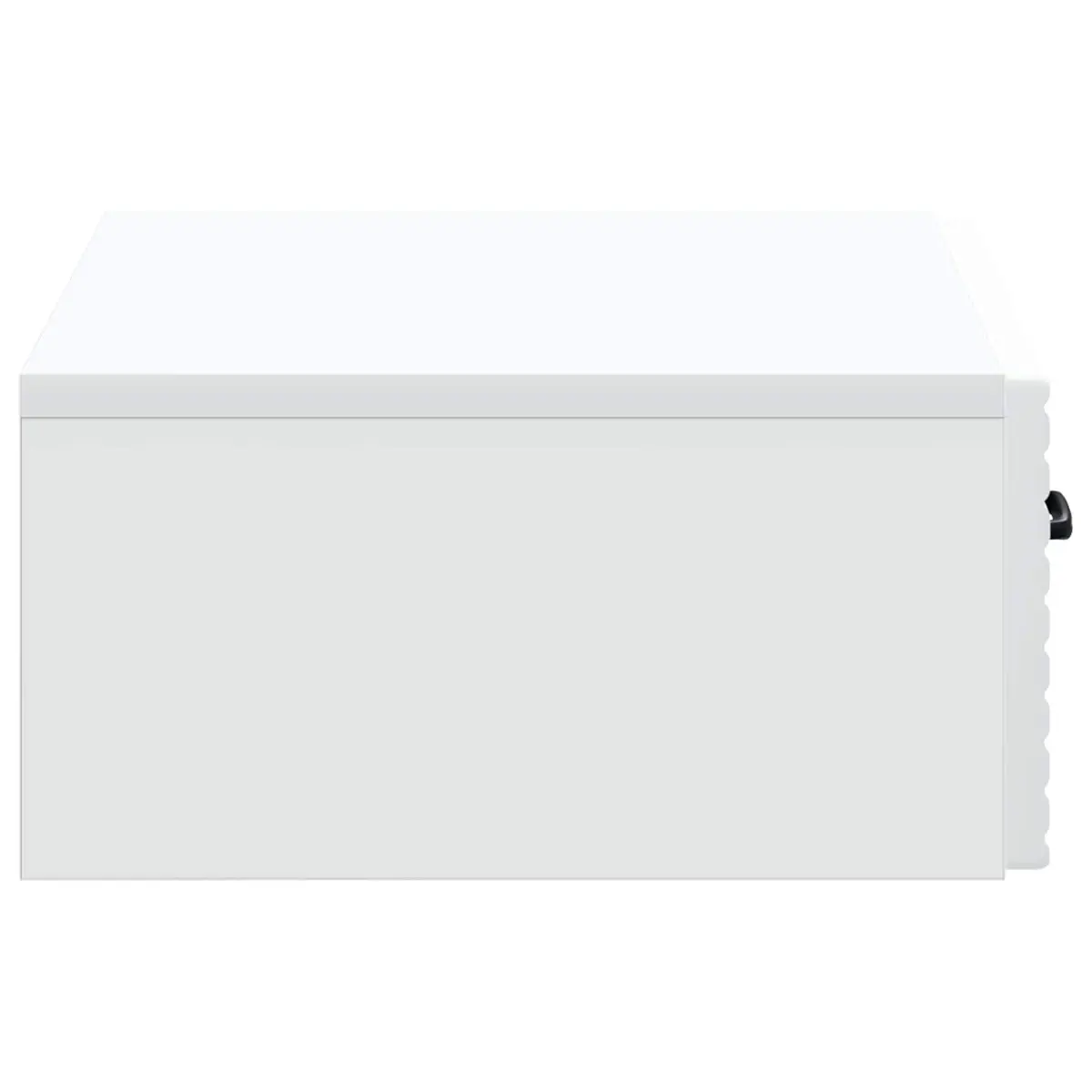 Wall-Mounted Side Table White Minimalist Rectangular Storage Drawer