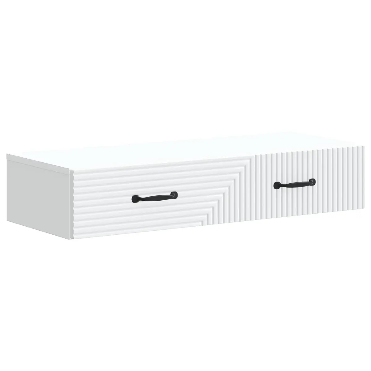 Wall-Mounted Side Table Storage Cabinet Bedroom Living Room Hallway White 87.5cm