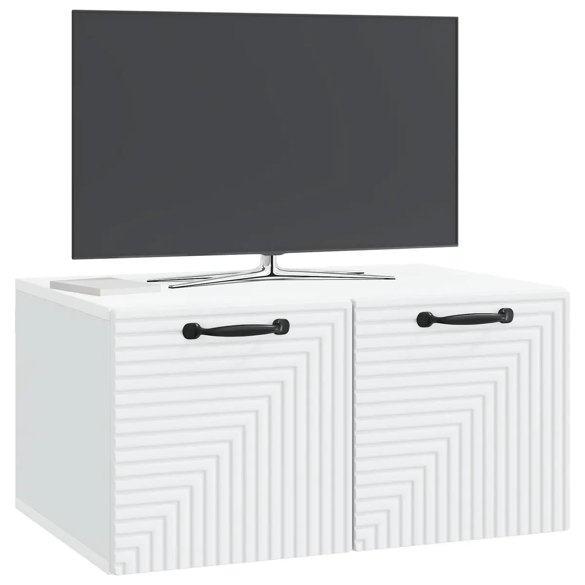 Wall-Mounted TV Cabinet in White