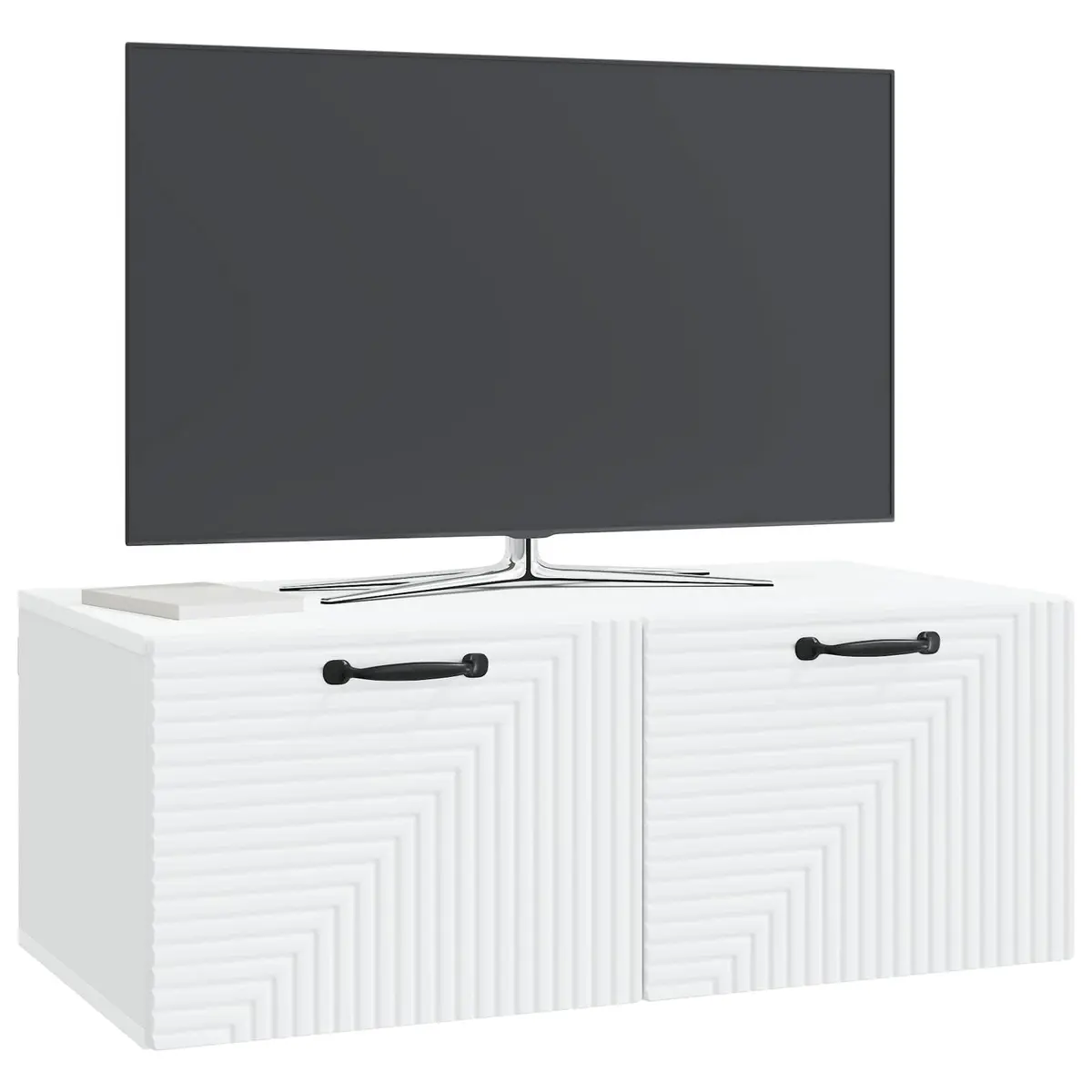 Wall-Mounted TV Cabinet White 78.5 x 41 x 30 cm Modern Living Room Storage Unit