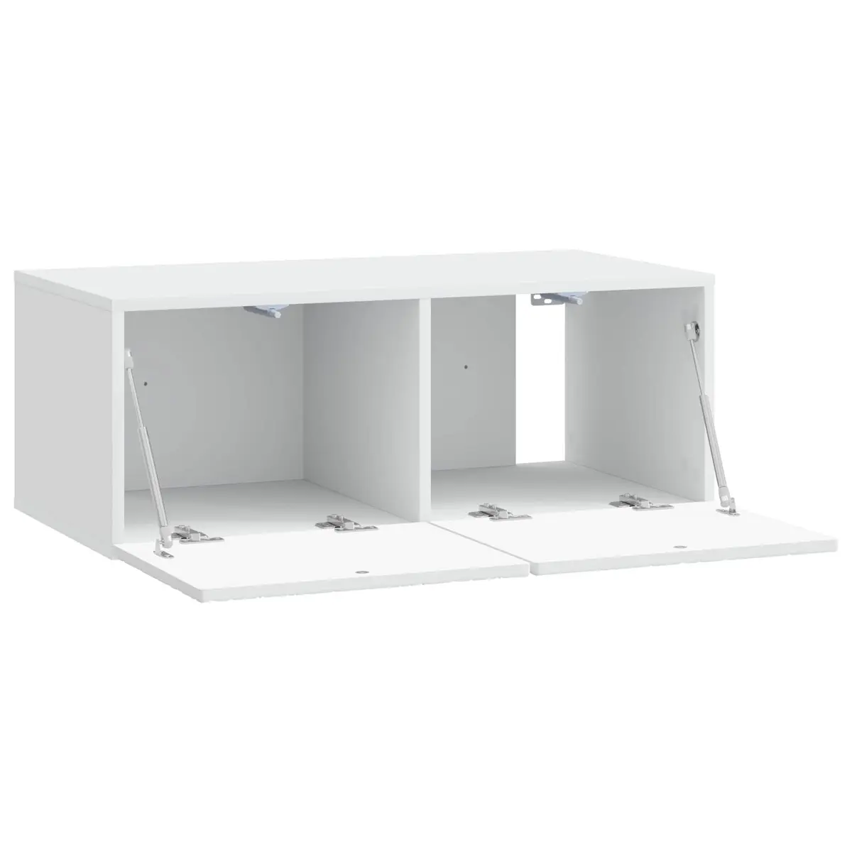 Wall-Mounted TV Cabinet White Engineered Wood 59.5cm Storage Unit