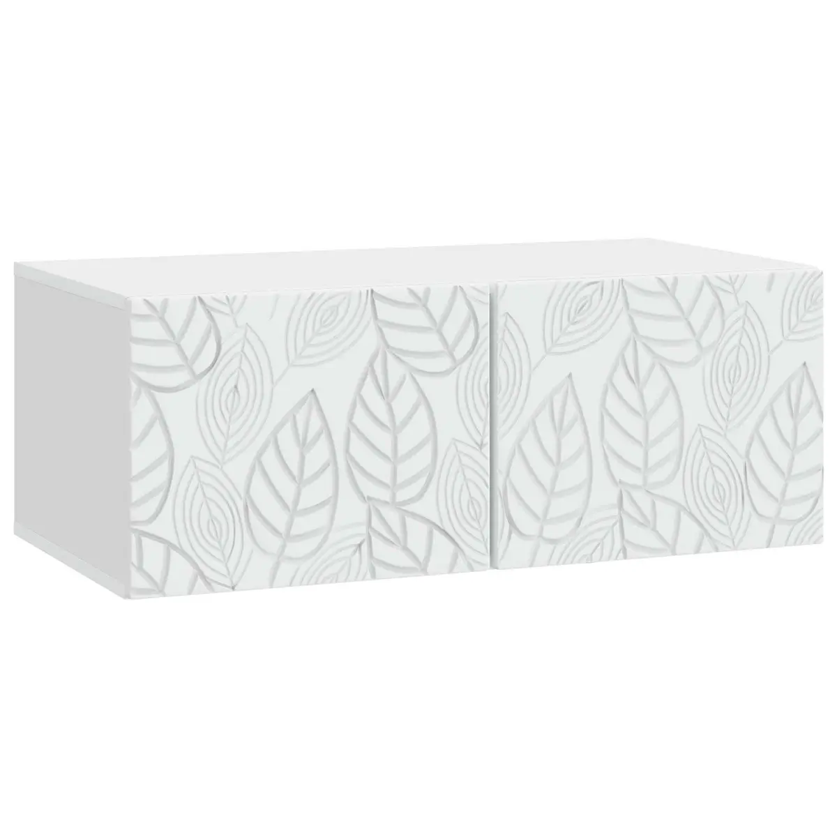 Wall-Mounted TV Cabinet 59.5 x 31 cm White Engineered Wood Storage Unit