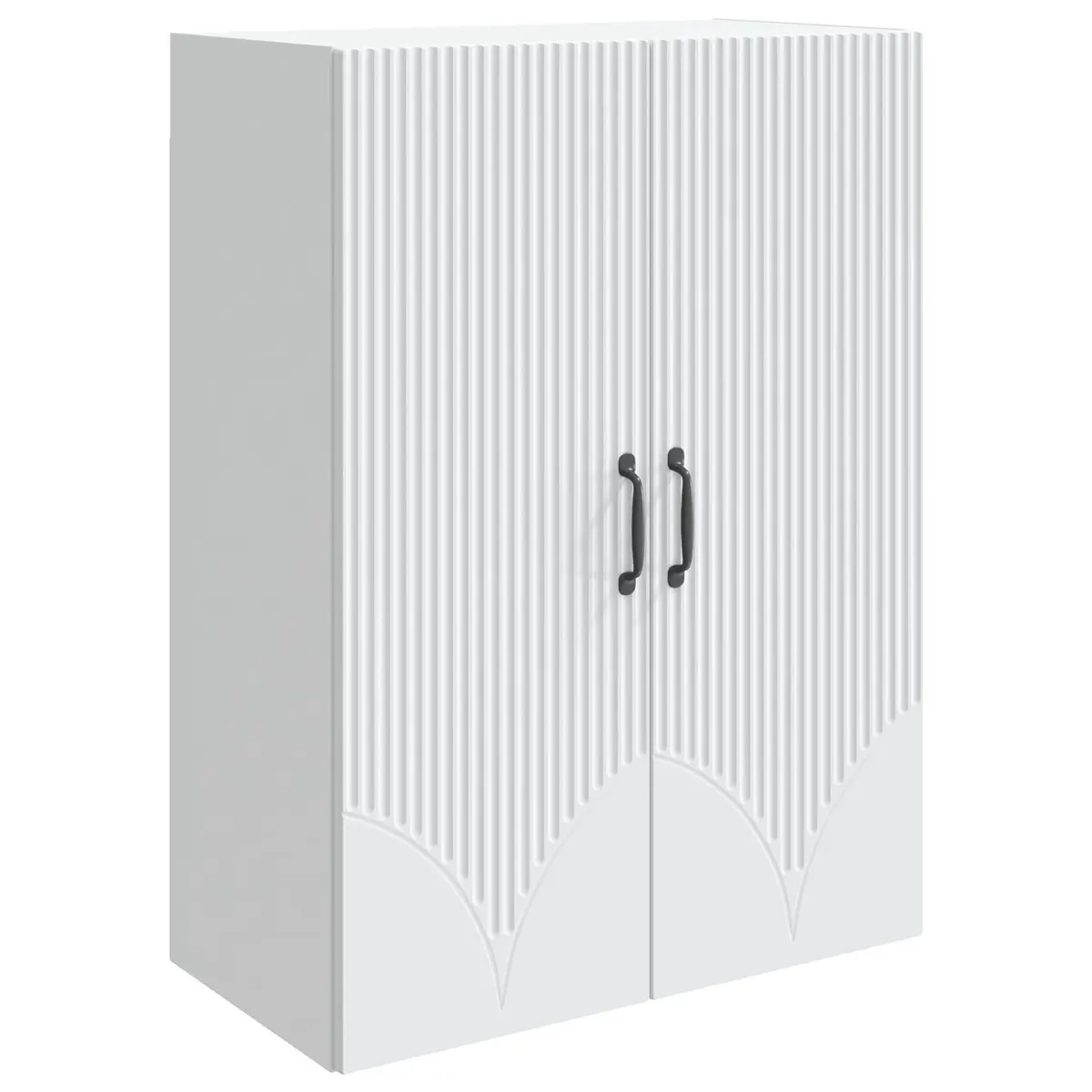 Wall-Mounted Storage Cabinet White 66 x 34.5 x 90 cm Engineered Wood Shelves