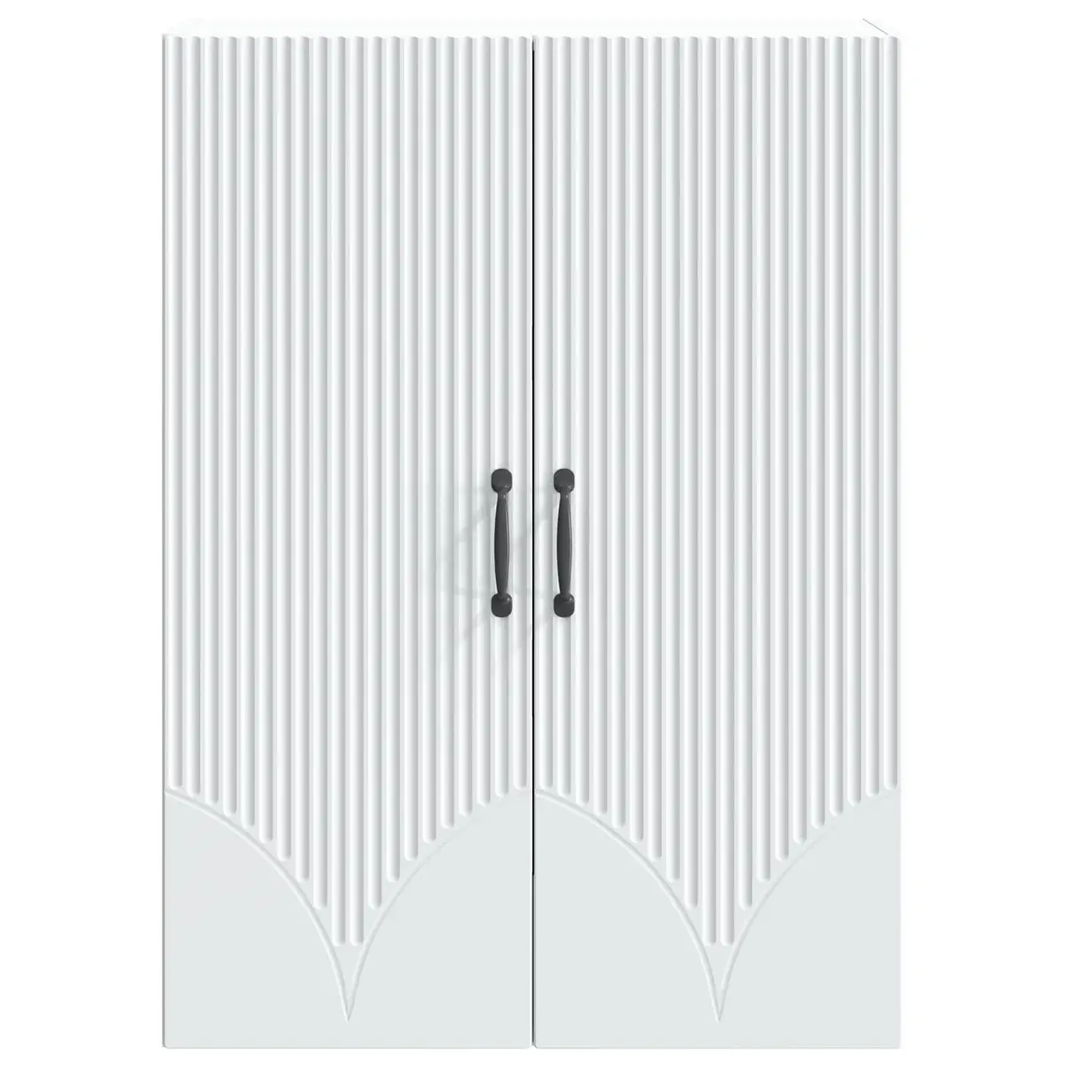 Wall-Mounted Storage Cabinet White 66 x 34.5 x 90 cm Engineered Wood Shelves
