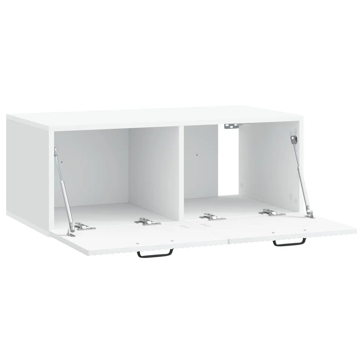 Wall-Mounted TV Cabinet White Modern Storage Unit Entertainment Media Display