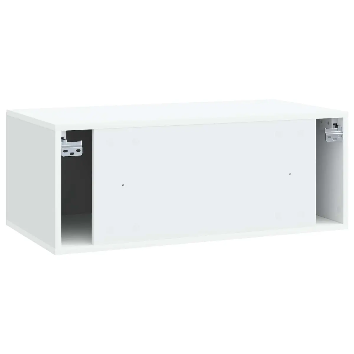 Wall-Mounted TV Cabinet White Modern Storage Unit Entertainment Media Display