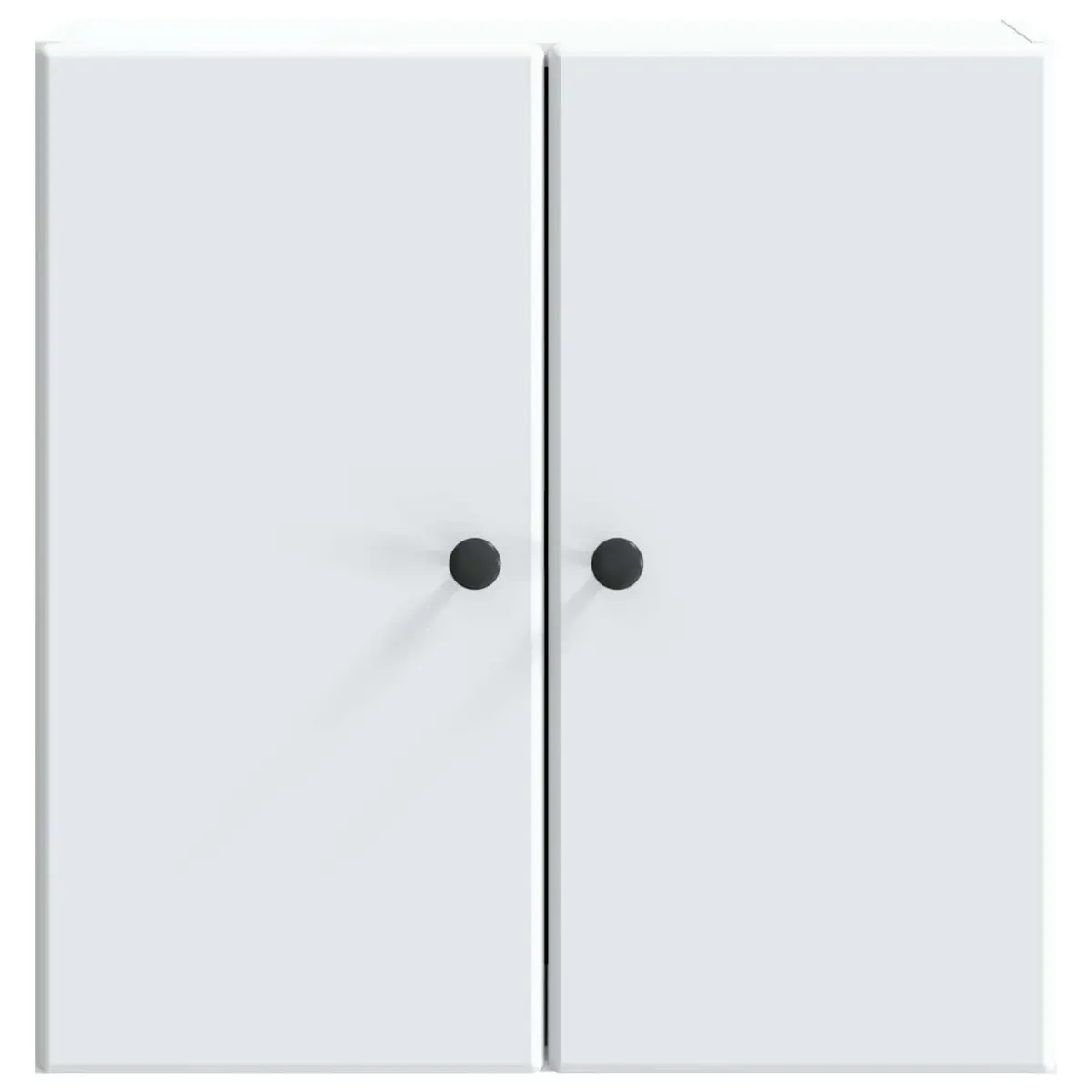 Wall-Mounted Storage Cabinet White 59x31x60cm Engineered Wood Shelves Door