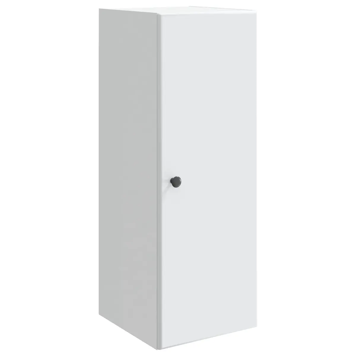Wall-Mounted Storage Cabinet White 33x34.5x90cm Engineered Wood Shelves Swing Door